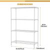 imagePayLessHere  6Tier Wire Shelf with Wheels  48quotx18quotx82quot  Chrome  Adjustable Racks  HeavyDuty Storage Shelves Holds Upto 510 lbs  RustResistant NoTool Assembly  for Home Garage ShelvingChrome