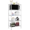 imagePayLessHere  6Tier Wire Shelf with Wheels  48quotx18quotx82quot  Chrome  Adjustable Racks  HeavyDuty Storage Shelves Holds Upto 510 lbs  RustResistant NoTool Assembly  for Home Garage ShelvingChrome