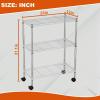 imagePayLessHere  6Tier Wire Shelf with Wheels  48quotx18quotx82quot  Chrome  Adjustable Racks  HeavyDuty Storage Shelves Holds Upto 510 lbs  RustResistant NoTool Assembly  for Home Garage ShelvingChrome