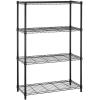 imagePayLessHere  6Tier Wire Shelf with Wheels  48quotx18quotx82quot  Chrome  Adjustable Racks  HeavyDuty Storage Shelves Holds Upto 510 lbs  RustResistant NoTool Assembly  for Home Garage ShelvingBlack