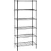 imagePayLessHere  6Tier Wire Shelf with Wheels  48quotx18quotx82quot  Chrome  Adjustable Racks  HeavyDuty Storage Shelves Holds Upto 510 lbs  RustResistant NoTool Assembly  for Home Garage ShelvingBlack