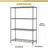 imagePayLessHere  6Tier Wire Shelf with Wheels  48quotx18quotx82quot  Chrome  Adjustable Racks  HeavyDuty Storage Shelves Holds Upto 510 lbs  RustResistant NoTool Assembly  for Home Garage ShelvingBlack
