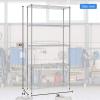 imagePayLessHere  6Tier Wire Shelf with Wheels  48quotx18quotx82quot  Chrome  Adjustable Racks  HeavyDuty Storage Shelves Holds Upto 510 lbs  RustResistant NoTool Assembly  for Home Garage ShelvingChrome