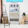 imagePayLessHere  6Tier Wire Shelf with Wheels  48quotx18quotx82quot  Chrome  Adjustable Racks  HeavyDuty Storage Shelves Holds Upto 510 lbs  RustResistant NoTool Assembly  for Home Garage ShelvingChrome