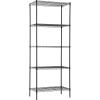 imagePayLessHere  6Tier Wire Shelf with Wheels  48quotx18quotx82quot  Chrome  Adjustable Racks  HeavyDuty Storage Shelves Holds Upto 510 lbs  RustResistant NoTool Assembly  for Home Garage ShelvingBlack