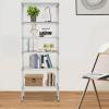 imagePayLessHere  6Tier Wire Shelf with Wheels  48quotx18quotx82quot  Chrome  Adjustable Racks  HeavyDuty Storage Shelves Holds Upto 510 lbs  RustResistant NoTool Assembly  for Home Garage ShelvingChrome