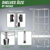 imagePayLessHere  6Tier Wire Shelf with Wheels  48quotx18quotx82quot  Chrome  Adjustable Racks  HeavyDuty Storage Shelves Holds Upto 510 lbs  RustResistant NoTool Assembly  for Home Garage ShelvingChrome