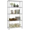 imagePayLessHere  6Tier Wire Shelf with Wheels  48quotx18quotx82quot  Chrome  Adjustable Racks  HeavyDuty Storage Shelves Holds Upto 510 lbs  RustResistant NoTool Assembly  for Home Garage ShelvingChrome