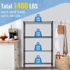 imagePayLessHere  6Tier Wire Shelf with Wheels  48quotx18quotx82quot  Chrome  Adjustable Racks  HeavyDuty Storage Shelves Holds Upto 510 lbs  RustResistant NoTool Assembly  for Home Garage ShelvingBlack