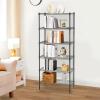 imagePayLessHere  6Tier Wire Shelf with Wheels  48quotx18quotx82quot  Chrome  Adjustable Racks  HeavyDuty Storage Shelves Holds Upto 510 lbs  RustResistant NoTool Assembly  for Home Garage ShelvingBlack