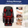 imageSLTrack Massage Chair Zero Gravity Full Body Electric Shiatsu Massage Chair Recliner with Builtin Heat Foot Roller Air Massage System Stretch Vibrating Audio for Home OfficeBlack