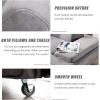 imageSofa Sectional Sofa 2 Piece Modern Contemporary for Living Room Futon Sofa Bed Couches and Sofas Sleeper Sofa Modern Sofa Corner Sofa Faux Leather QueenGrey