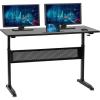imageAdjustable Standing Desk Computer Height Converter Workstation Large Desktop Stand Up Laptop SitStand Fit Dual Monitor for Home Office Black 472