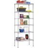 imageBestOffice  6Tier Wire Storage Shelves with Wheels  18x48x77  Chrome  Adjustable Racks  HeavyDuty Metal Shelf Holds Upto 600 lbs  NoTool Assembly  Ideal for Home ampamp Garage ShelvingChrome