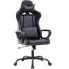 imageBestOffice HighBack Gaming Chair PC Office Chair Computer Racing Chair PU Desk Task Chair Ergonomic Executive Swivel Rolling Chair with Lumbar Support for Back Pain Women MenWhiteBlack