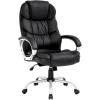 imageBestOffice Office Chair Cheap Desk Chair Ergonomic Computer Chair with Lumbar Support Arms Headrest PU Leather Modern Rolling Swivel Executive Chair for Back Pain Women Men AdultsBlackBlack