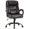 imageBig and Tall Office Chair 500lbs Wide Seat Ergonomic Desk Chair Task High Back Executive Chair Rolling Swivel PU Computer Chair with Lumbar Support Armrest Adjustable Chair for Heavy People BrownBrown