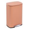 imageFDW 13 Gallon50 L Garbage Can Kitchen Trash Can with Lid for Office Bedroom Bathroom Step Trash Bin FingerprintProof Brushed Stainless Steel 13 Gallon  50 LiterPink