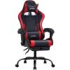 imageGaming Chair Office Chair Desk Chair with Footrest Lumbar Support Headrest Armrest Task Rolling Swivel Ergonomic ESports Adjustable PC Gamer Chair WhiteRed