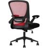 imageHome Office Chair Ergonomic Desk Chair Mesh Computer Chair Swivel Rolling Executive Task Chair with Lumbar Support Arms Mid Back Adjustable Chair for Men Adults BlackRed
