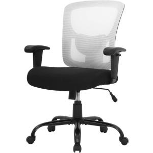 imageBestOffice Big and Tall Office Chair 500lbs Desk Chair Mesh Computer Chair with Lumbar Support Wide Seat High Back Task Executive Ergonomic Chair for Home Office BlackWhite