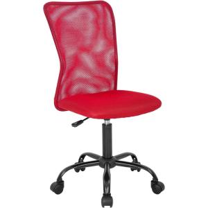 imageBestOffice Ergonomic Office Chair Desk Chair Mesh Computer Chair Armless Back Support Modern Executive Rolling Swivel Chair with Lumbar SupportBlackRed