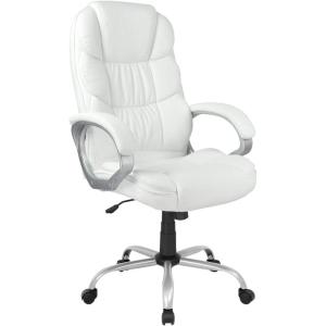 imageBestOffice Office Chair Cheap Desk Chair Ergonomic Computer Chair with Lumbar Support Arms Headrest PU Leather Modern Rolling Swivel Executive Chair for Back Pain Women Men AdultsBlackWhite