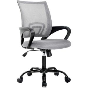 imageBestOffice Office Chair Ergonomic Cheap Desk Chair Mesh Computer Chair Lumbar Support Modern Executive Adjustable Stool Rolling Swivel Chair for Back Pain BlackGrey
