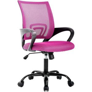 imageBestOffice Office Chair Ergonomic Cheap Desk Chair Mesh Computer Chair Lumbar Support Modern Executive Adjustable Stool Rolling Swivel Chair for Back Pain BlackPink