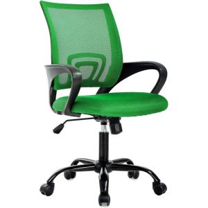 imageBestOffice Office Chair Ergonomic Cheap Desk Chair Mesh Computer Chair Lumbar Support Modern Executive Adjustable Stool Rolling Swivel Chair for Back Pain BlackGreen