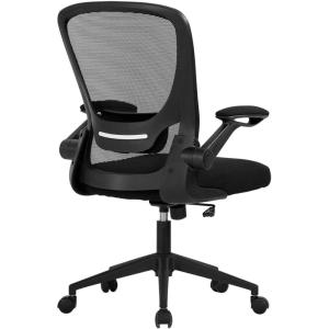 imageHome Office Chair Ergonomic Desk Chair Mesh Computer Chair Swivel Rolling Executive Task Chair with Lumbar Support Arms Mid Back Adjustable Chair for Men Adults BlackBlack