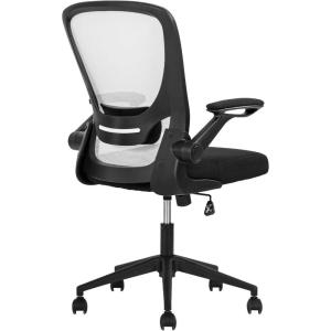 imageHome Office Chair Ergonomic Desk Chair Mesh Computer Chair Swivel Rolling Executive Task Chair with Lumbar Support Arms Mid Back Adjustable Chair for Men Adults BlackWhite