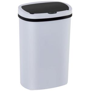 imageKitchen Trash Can with Lid 13 Gallon Automatic Garbage Can for Bathroom Bedroom Home Office 50 Liter Touch Free HighCapacity Brushed Stainless Steel Waste BinWhite