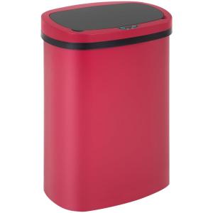imageKitchen Trash Can with Lid 13 Gallon Automatic Garbage Can for Bathroom Bedroom Home Office 50 Liter Touch Free HighCapacity Brushed Stainless Steel Waste BinRed
