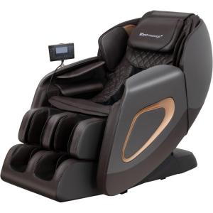 imageMassage ChairFull Body Zero Gravity SL Track Massage Chair Recliner Chair with Smart Large Screen Bluetooth Speaker Builtin Heat Therapy Foot Roller Air Massage System for Home Office GreyGrey