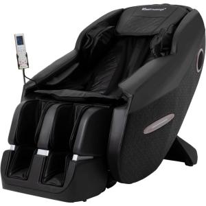 imageSLTrack Massage Chair Zero Gravity Full Body Electric Shiatsu Massage Chair Recliner with Builtin Heat Foot Roller Air Massage System Stretch Vibrating Audio for Home OfficeBlack