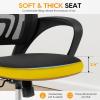 imageBestOffice  Ergonomic Office Chair  MidBack Swivel Desk Chair  Breathable Backrest ampamp Lumbar Support  Adjustable Height  Sponge Seat  Rolling Wheels  Black  for Adults ampamp WomenDark Black