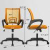 imageBestOffice  Ergonomic Office Chair  MidBack Swivel Desk Chair  Breathable Backrest ampamp Lumbar Support  Adjustable Height  Sponge Seat  Rolling Wheels  Black  for Adults ampamp WomenOrange