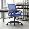 imageBestOffice  Ergonomic Office Chair  MidBack Swivel Desk Chair  Breathable Backrest ampamp Lumbar Support  Adjustable Height  Sponge Seat  Rolling Wheels  Black  for Adults ampamp WomenBlue