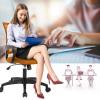 imageBestOffice  Ergonomic Office Chair  MidBack Swivel Desk Chair  Breathable Backrest ampamp Lumbar Support  Adjustable Height  Sponge Seat  Rolling Wheels  Black  for Adults ampamp WomenOrange