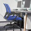 imageBestOffice  Ergonomic Office Chair  MidBack Swivel Desk Chair  Breathable Backrest ampamp Lumbar Support  Adjustable Height  Sponge Seat  Rolling Wheels  Black  for Adults ampamp WomenDark Blue