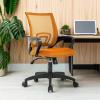 imageBestOffice  Ergonomic Office Chair  MidBack Swivel Desk Chair  Breathable Backrest ampamp Lumbar Support  Adjustable Height  Sponge Seat  Rolling Wheels  Black  for Adults ampamp WomenOrange