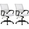 imageBestOffice  Ergonomic Office Chair  MidBack Swivel Desk Chair  Breathable Backrest ampamp Lumbar Support  Adjustable Height  Sponge Seat  Rolling Wheels  Black  for Adults ampamp WomenWhite