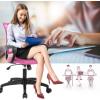 imageBestOffice  Ergonomic Office Chair  MidBack Swivel Desk Chair  Breathable Backrest ampamp Lumbar Support  Adjustable Height  Sponge Seat  Rolling Wheels  Black  for Adults ampamp WomenPink