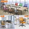 imageBestOffice  Ergonomic Office Chair  MidBack Swivel Desk Chair  Breathable Backrest ampamp Lumbar Support  Adjustable Height  Sponge Seat  Rolling Wheels  Black  for Adults ampamp WomenOrange