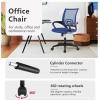 imageBestOffice  Ergonomic Office Chair  MidBack Swivel Desk Chair  Breathable Backrest ampamp Lumbar Support  Adjustable Height  Sponge Seat  Rolling Wheels  Black  for Adults ampamp WomenDark Blue