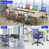 imageBestOffice  Ergonomic Office Chair  MidBack Swivel Desk Chair  Breathable Backrest ampamp Lumbar Support  Adjustable Height  Sponge Seat  Rolling Wheels  Black  for Adults ampamp WomenBlue