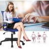 imageBestOffice  Ergonomic Office Chair  MidBack Swivel Desk Chair  Breathable Backrest ampamp Lumbar Support  Adjustable Height  Sponge Seat  Rolling Wheels  Black  for Adults ampamp WomenBlue