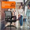 imageBestOffice  Ergonomic Office Chair  MidBack Swivel Desk Chair  Breathable Backrest ampamp Lumbar Support  Adjustable Height  Sponge Seat  Rolling Wheels  Black  for Adults ampamp WomenBlack