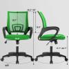 imageBestOffice  Ergonomic Office Chair  MidBack Swivel Desk Chair  Breathable Backrest ampamp Lumbar Support  Adjustable Height  Sponge Seat  Rolling Wheels  Black  for Adults ampamp WomenGreen